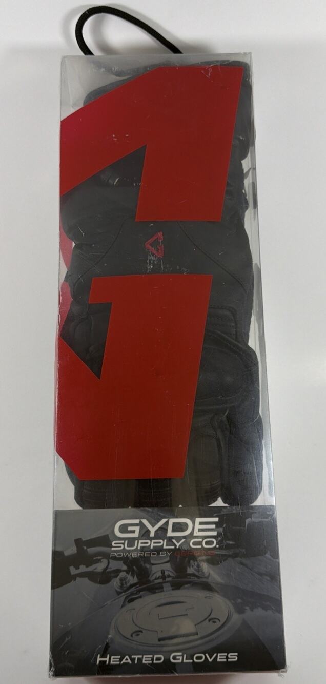 Gyde by Gerbing 12V Men’s XL Black Leather Heated Gloves - New